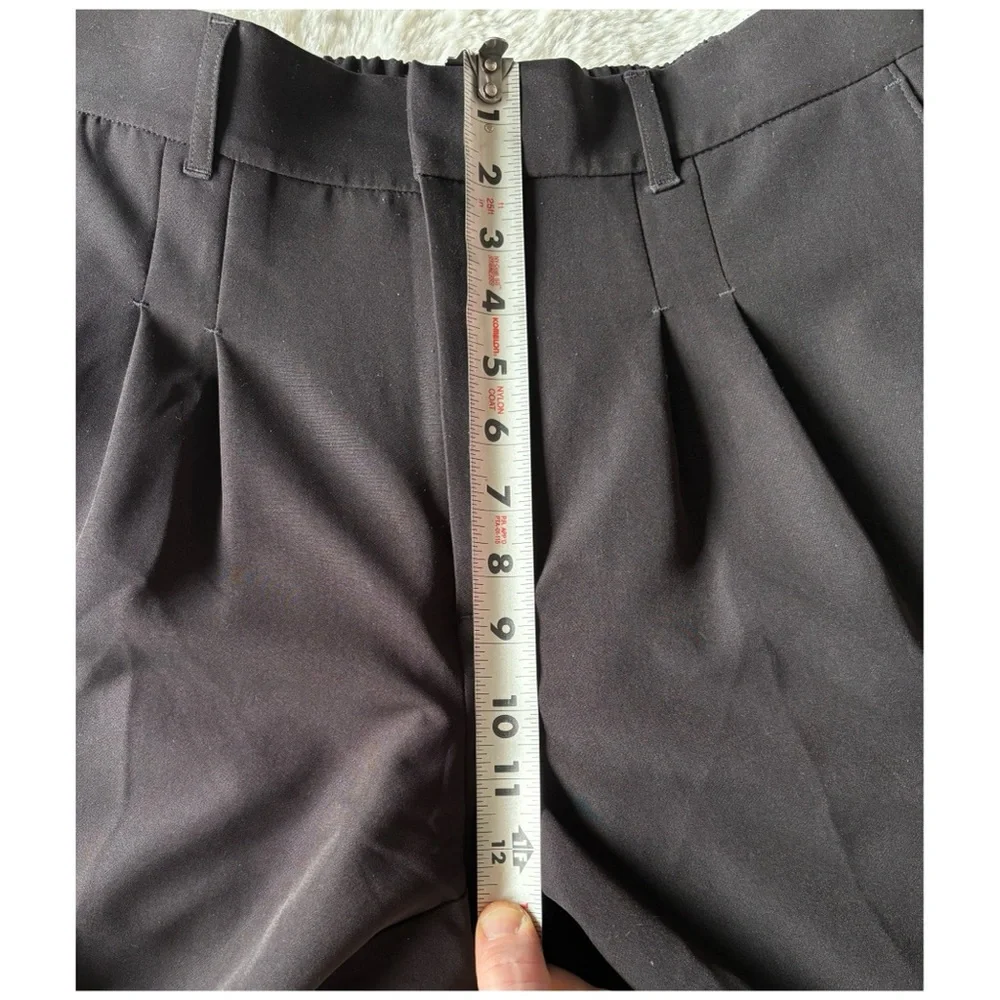 NWOT Express Super High Waisted Belted Pleated Ankle Pant Black - Medium NO Belt - Picture 9 of 13